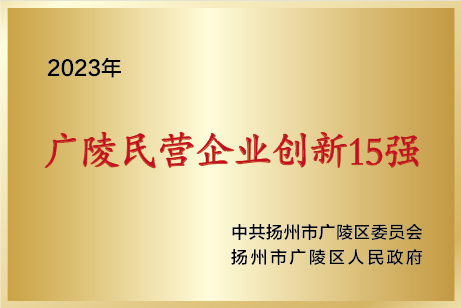 广陵民营企业创新15强